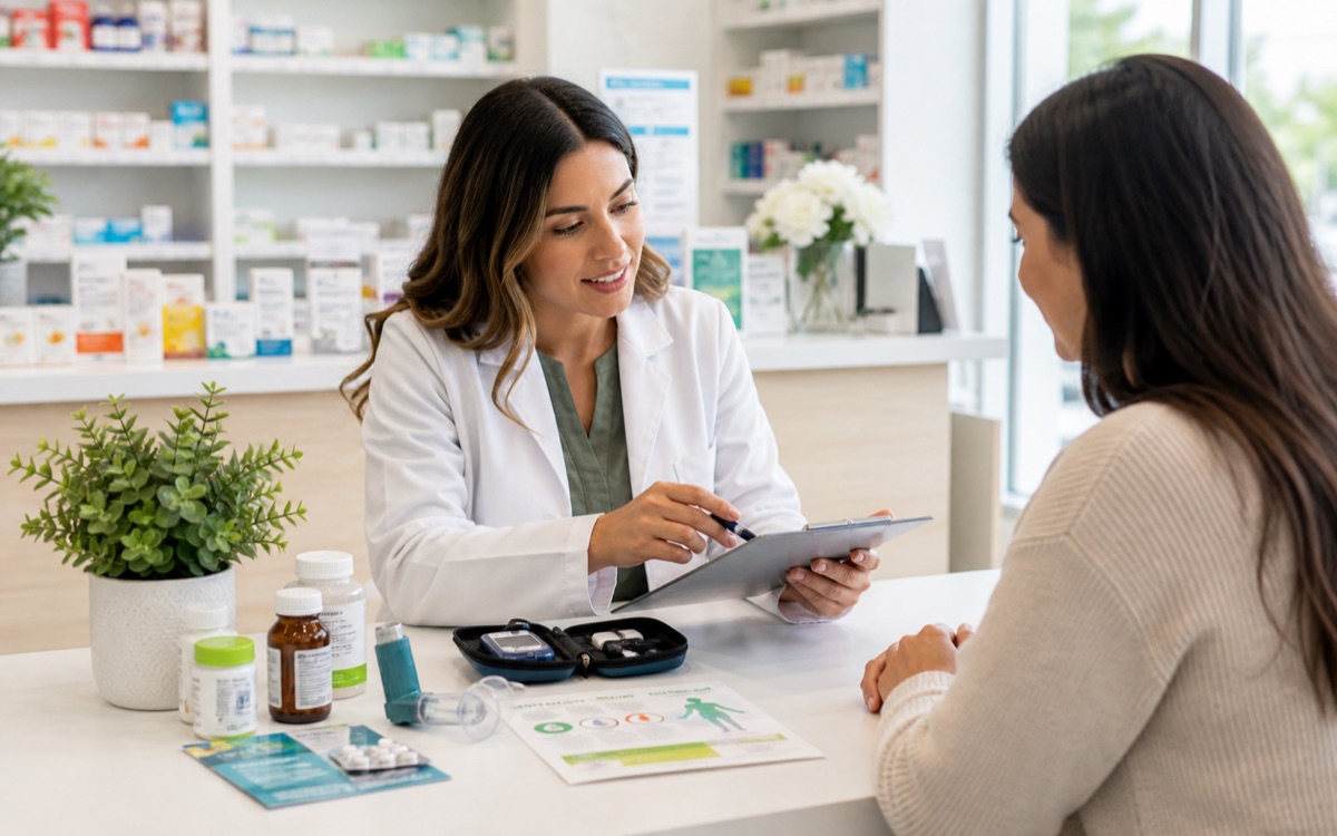 Wellness Point pharmacist providing a specialized services consultation
